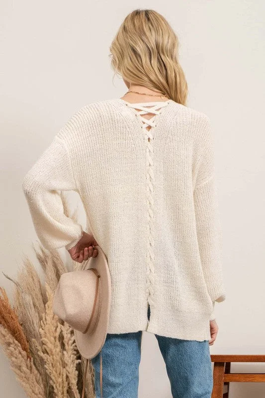 Braided Back Cardigan