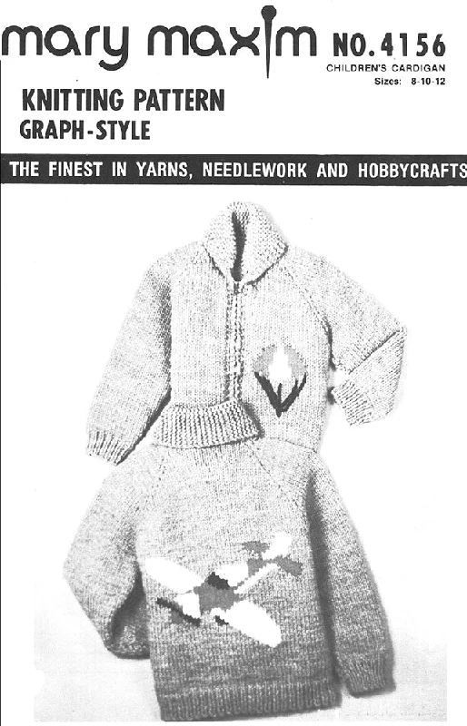 Children's Airplane Cardigan Pattern