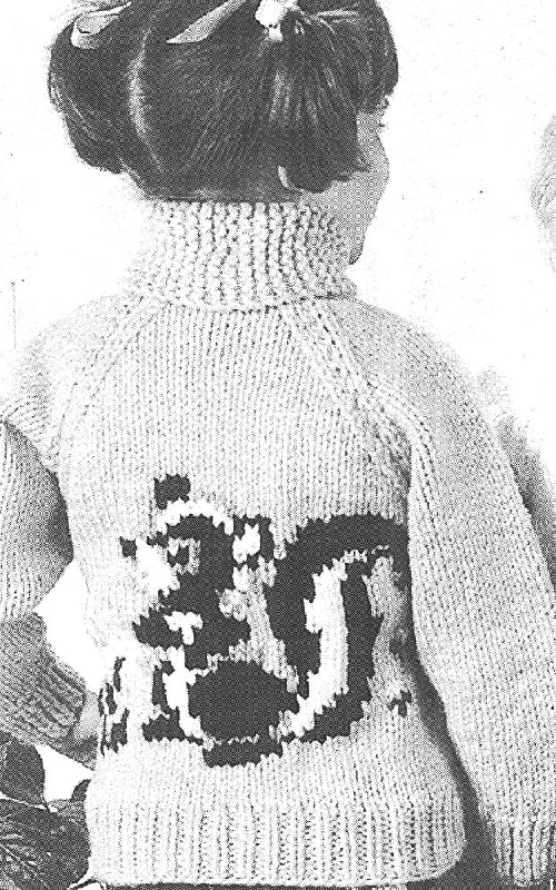 Children's Skunk Cardigan Pattern