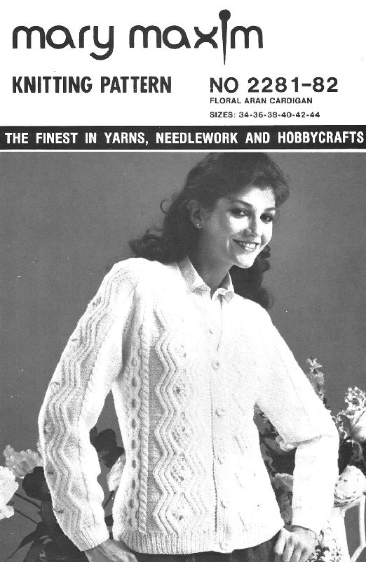 Floral Aran Cardigan Pattern