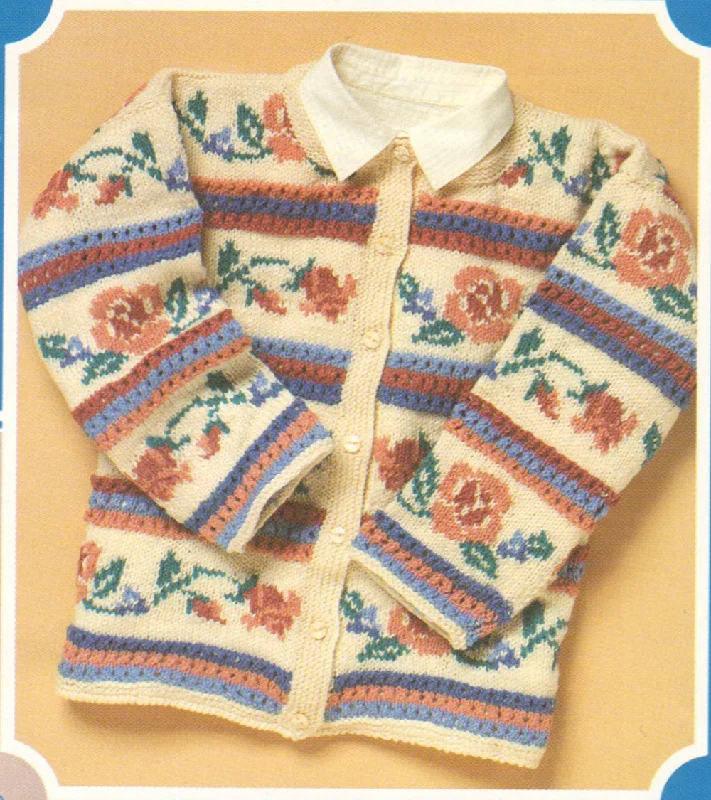 Floral Striped Cardigan Pattern