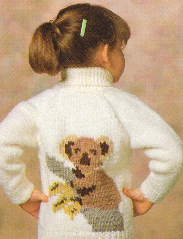 Koala Bear Cardigan - Bulky Sweater Jacket Pattern