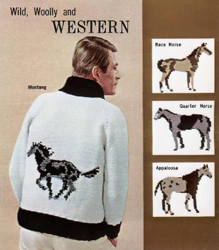 Horses Ladies' or Youth's Cardigan Pattern