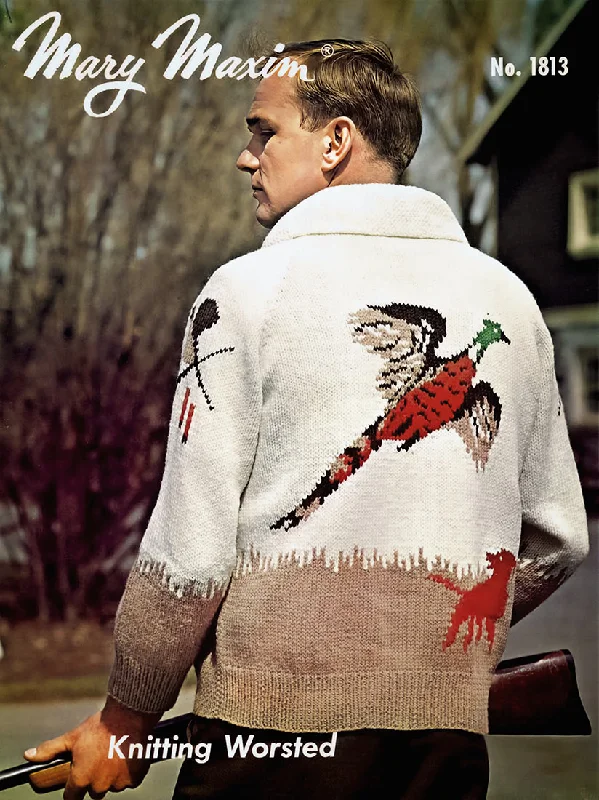 Men's or Ladies' Pheasant Hunt Cardigan Pattern