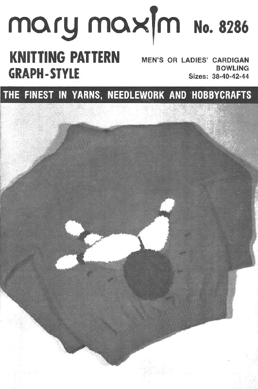 Men's or Ladies' Cardigan - Bowling Pattern