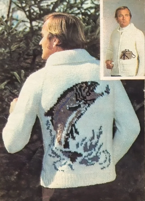 Men's or Ladies' Fish Cardigan Pattern