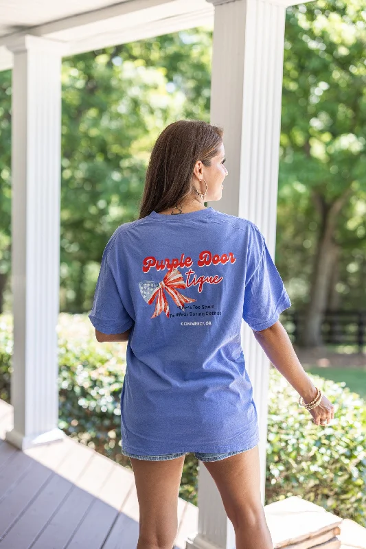 Purple Door Boutique Blue Patriotic Tee