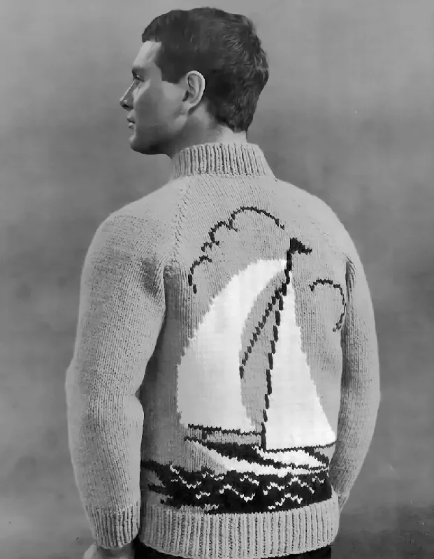 Men's Sail Boat Cardigan Pattern