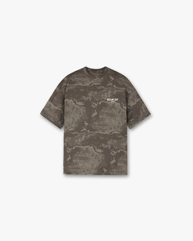 Team 247 Oversized T-Shirt - Taupe Camo