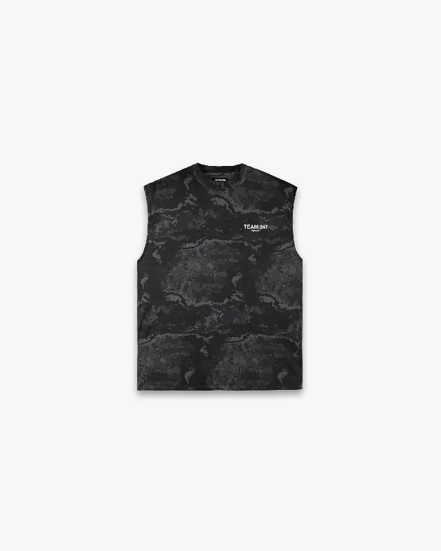 Team 247 Oversized Tank - Black Camo