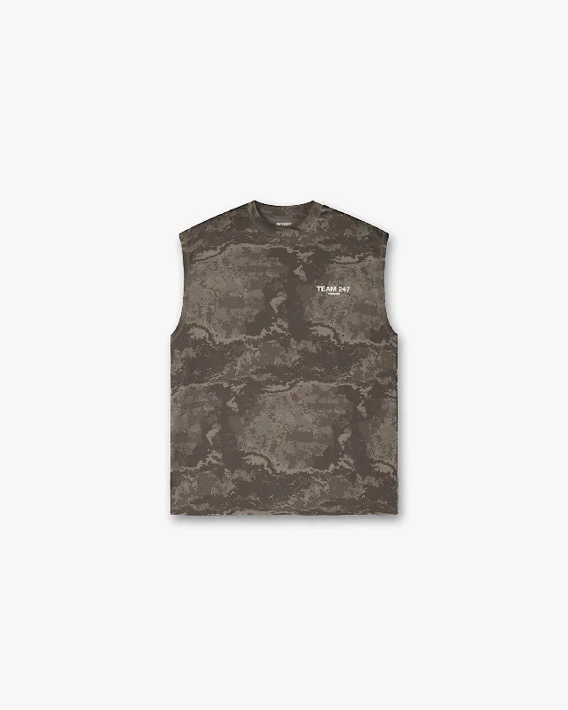 Team 247 Oversized Tank - Taupe Camo