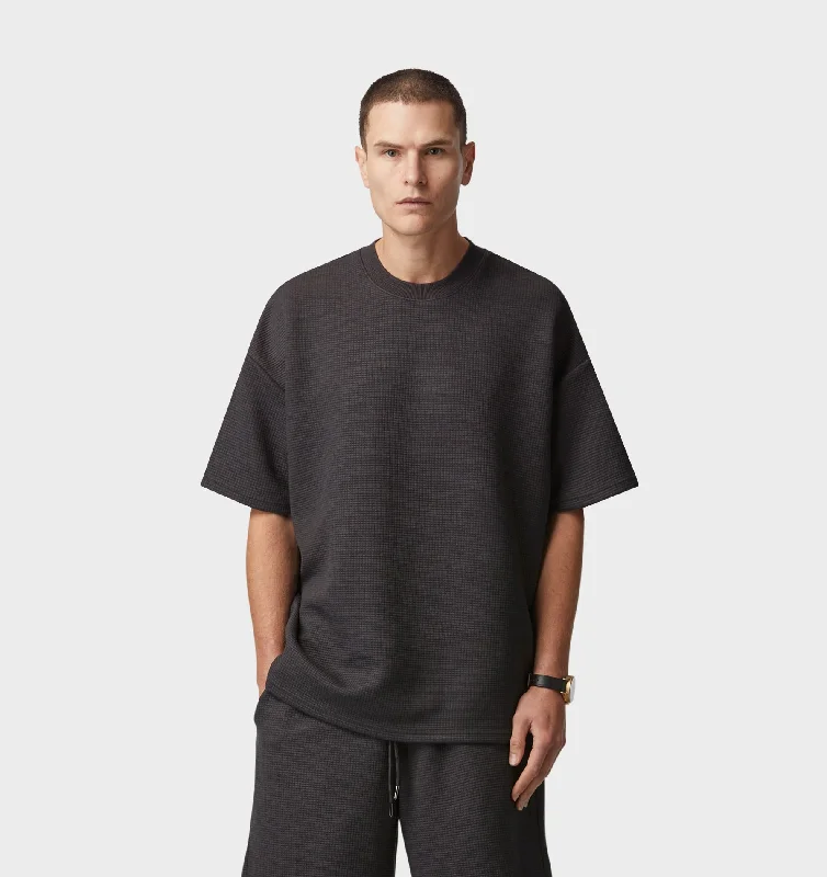 Textured Heavy Box Tee - Charcoal