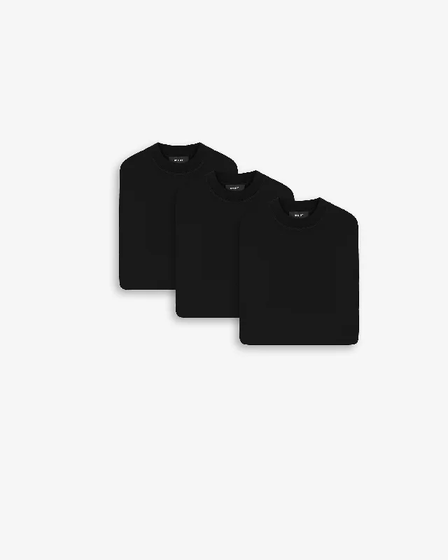 The Core T-Shirt - Jet Black 3 Pack