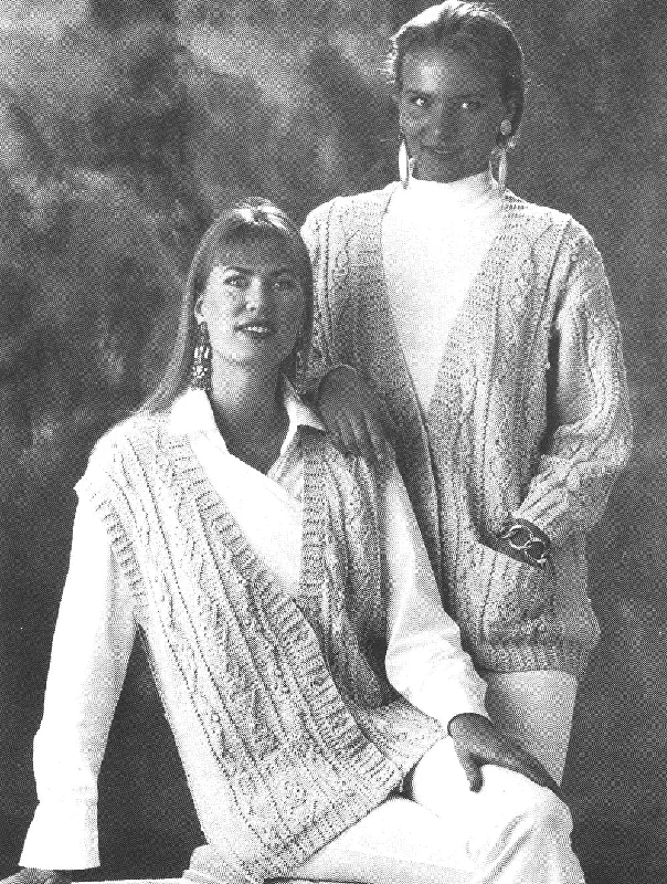 V-Neck Cardigan And Vest Pattern