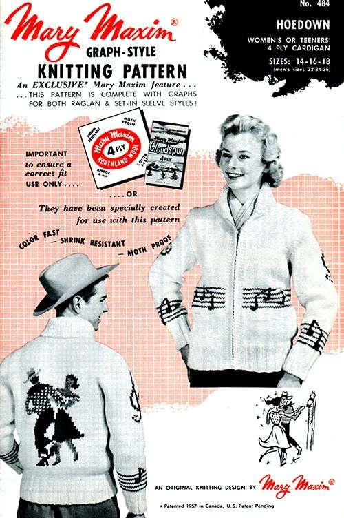 Ladies' and Youth Hoedown Cardigan Pattern