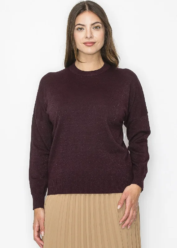 Cozy Burgundy Knit Pullover