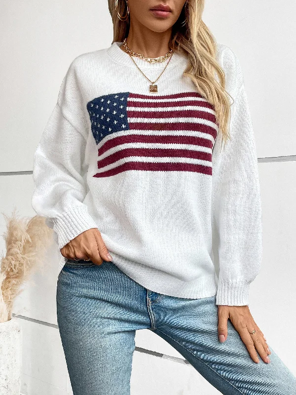 Pullover Round Neck Long Sleeve Casual Sweater