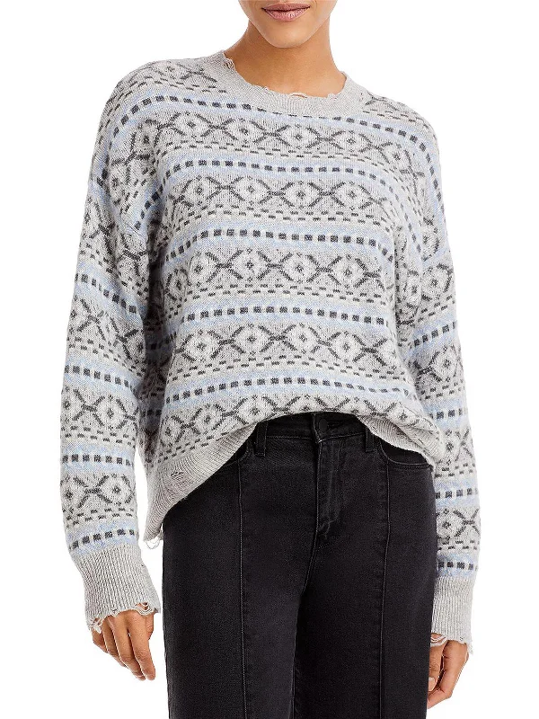 Womens Cashmere Crewneck Pullover Sweater