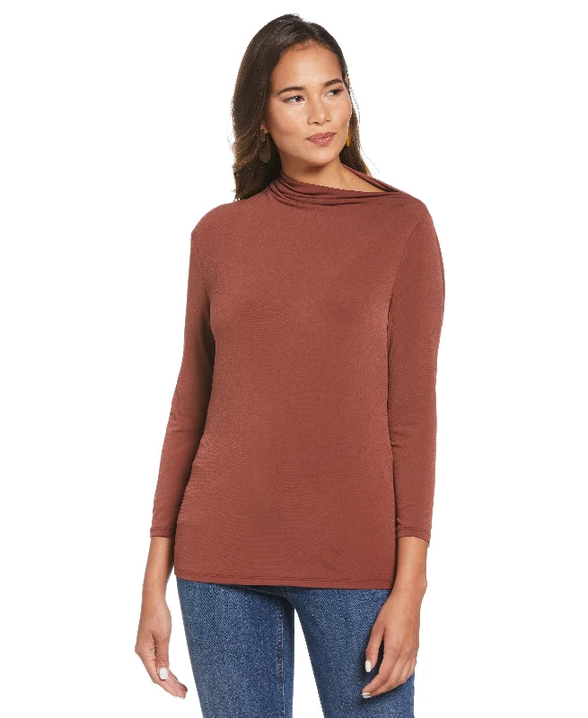 Plus Size Draped Knit Top