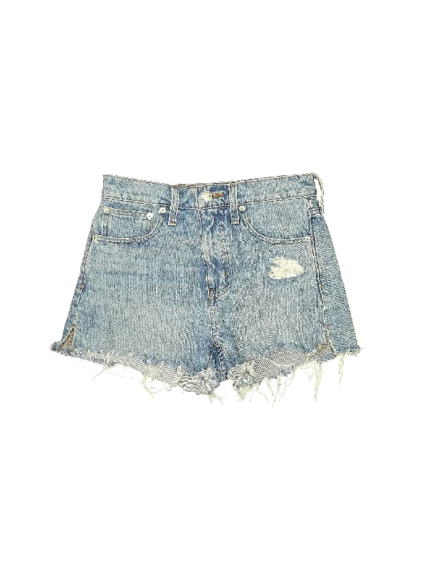 High-Rise Denim Shorts