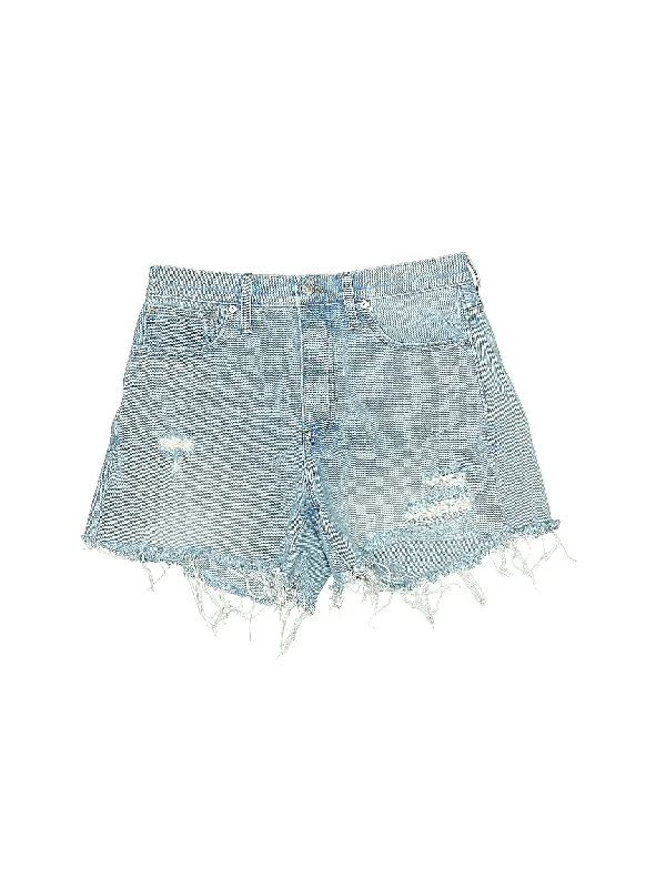 High-Rise Denim Shorts