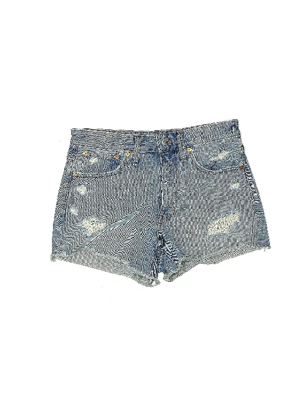 High-Rise Denim Shorts