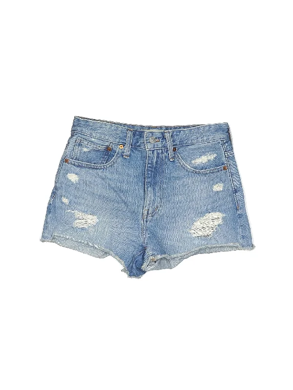 High-Rise Denim Shorts