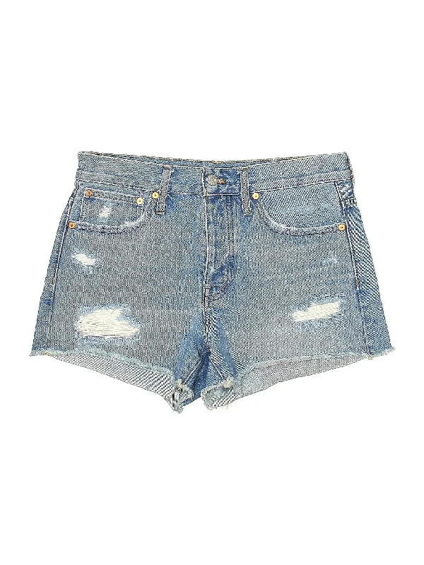 High-Rise Denim Shorts