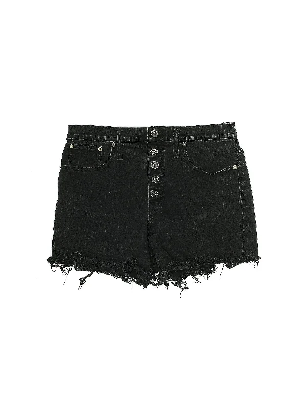 High-Rise Denim Shorts