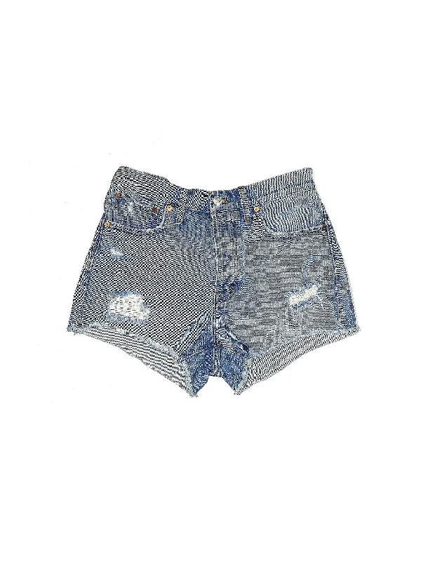 High-Rise Denim Shorts