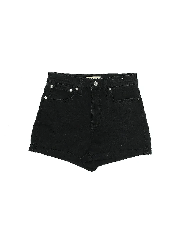 High-Rise Denim Shorts in Dark Wash