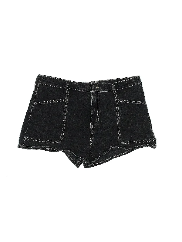 High-Rise Denim Shorts in Dark Wash