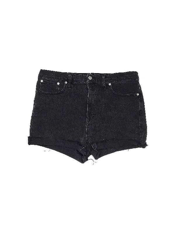 High-Rise Denim Shorts in Dark Wash