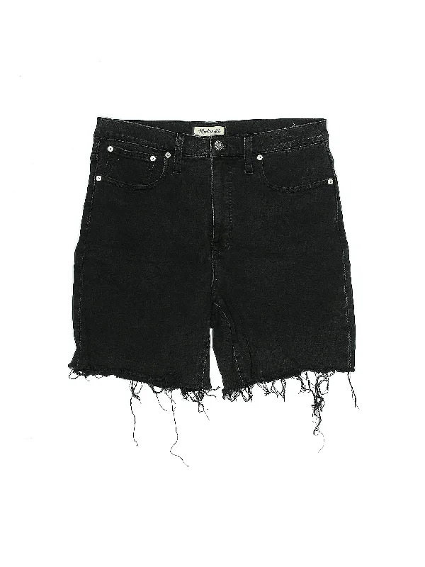 High-Rise Denim Shorts in Dark Wash