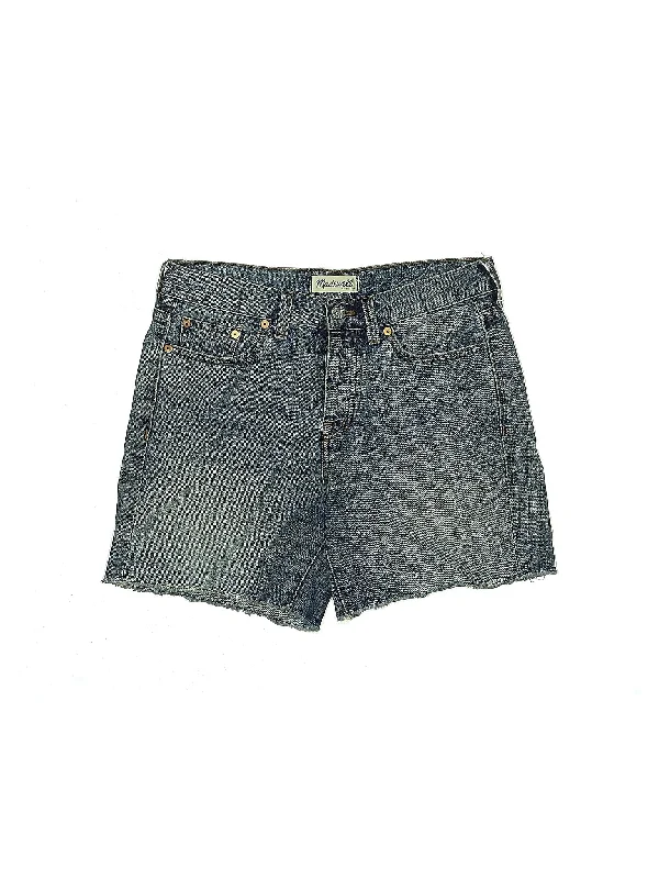 High-Rise Denim Shorts in Light Wash