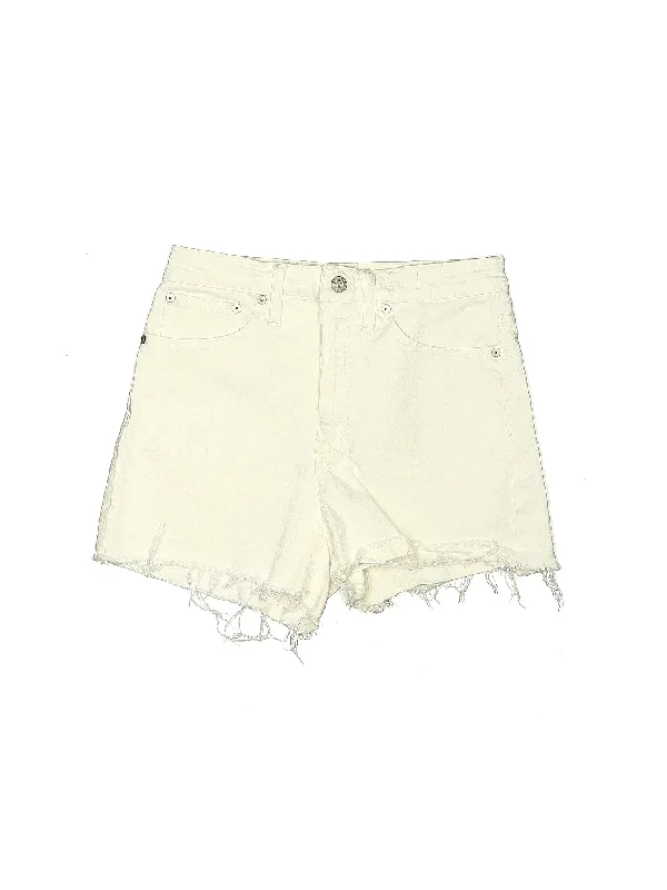 High-Rise Denim Shorts in Light Wash