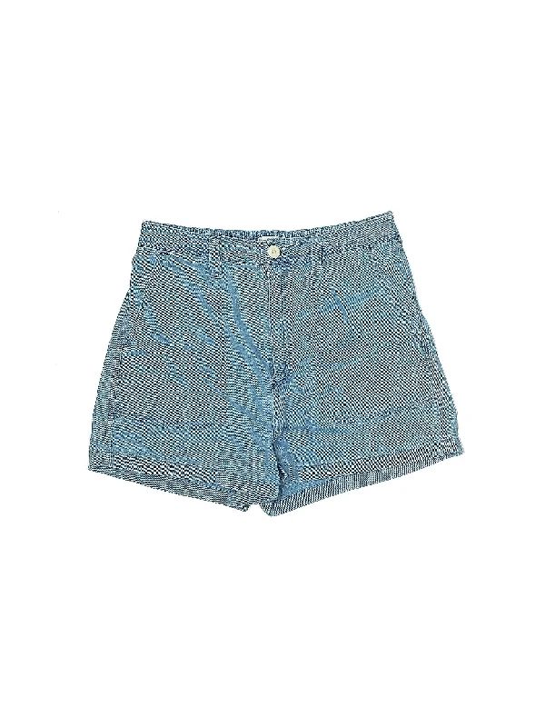 High-Rise Denim Shorts in Light Wash