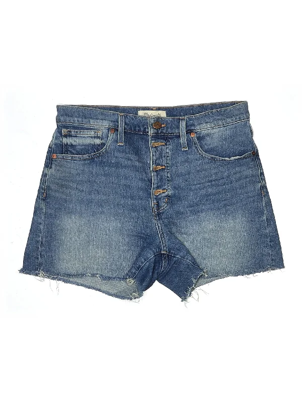 High-Rise Denim Shorts in Medium Wash