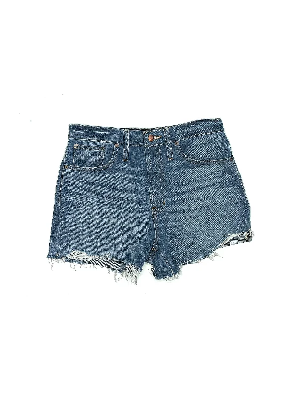 High-Rise Denim Shorts in Medium Wash