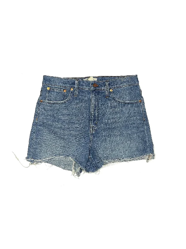 High-Rise Denim Shorts in Medium Wash