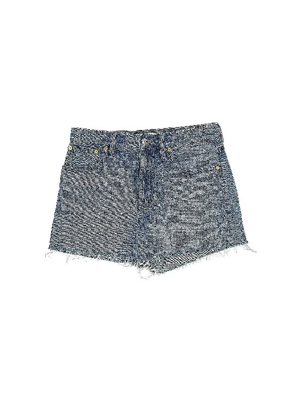 High-Rise Denim Shorts in Medium Wash