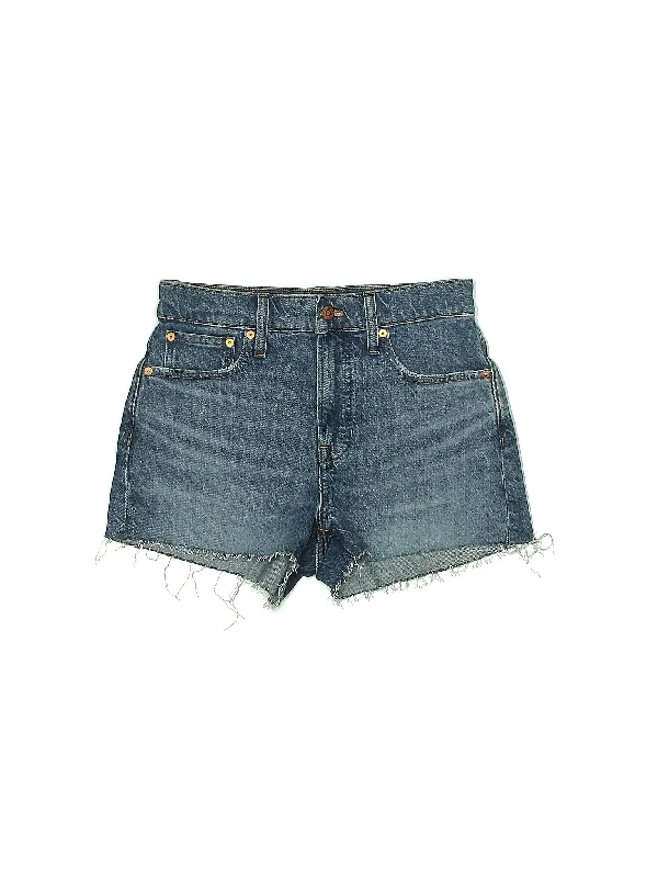 High-Rise Denim Shorts in Medium Wash