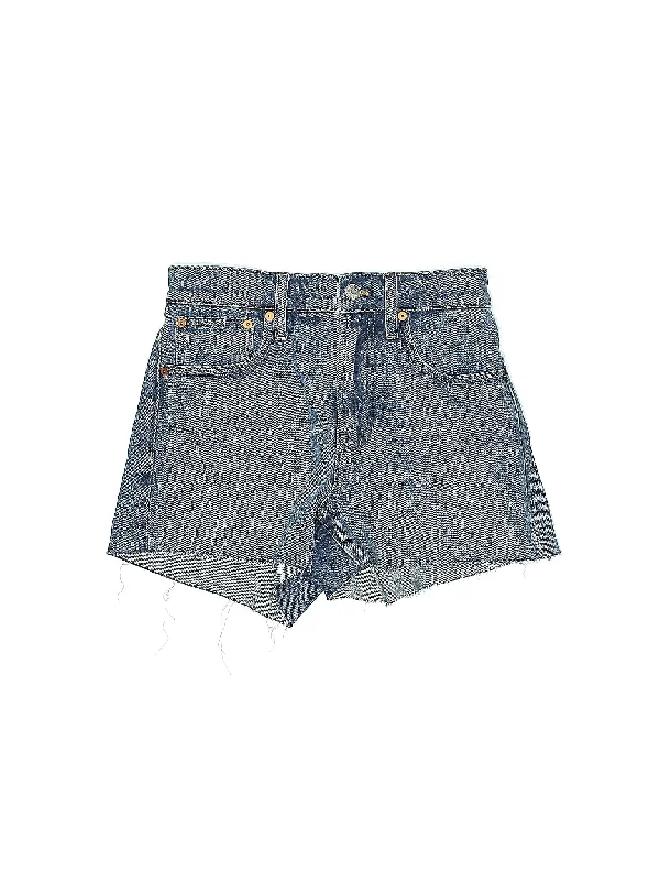 High-Rise Denim Shorts in Medium Wash