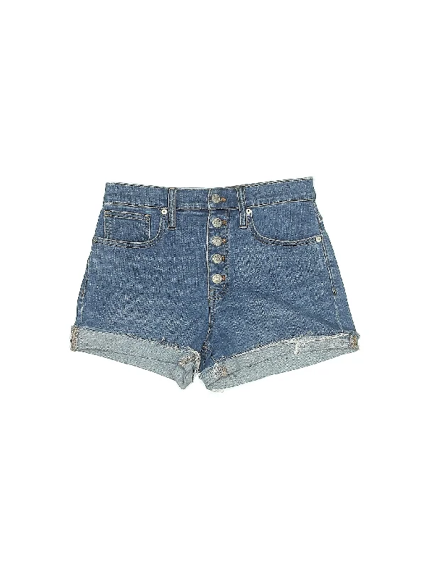 High-Rise Denim Shorts in Medium Wash