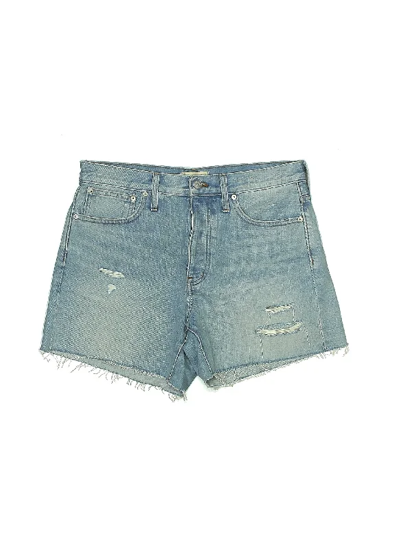 High-Rise Denim Shorts in Medium Wash