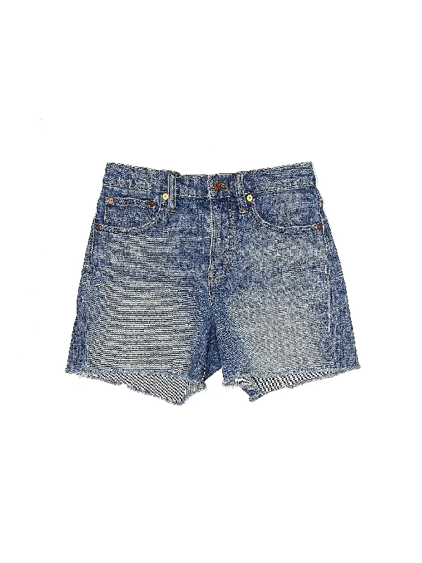 High-Rise Denim Shorts in Medium Wash