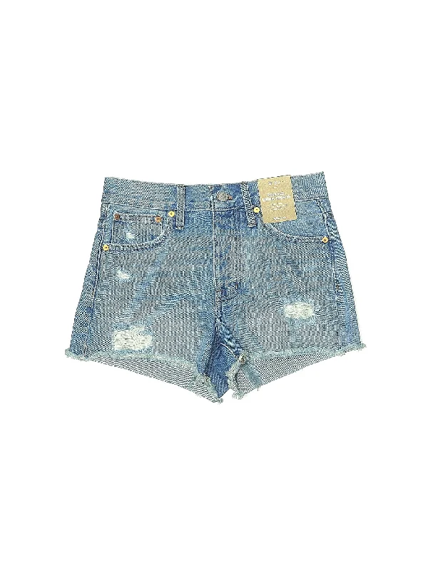 High-Rise Denim Shorts in Medium Wash