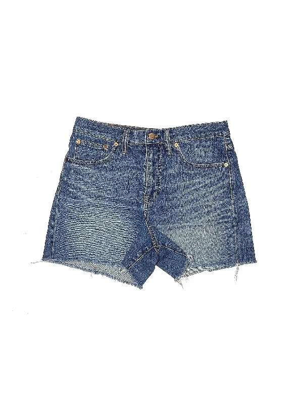 High-Rise Denim Shorts in Medium Wash