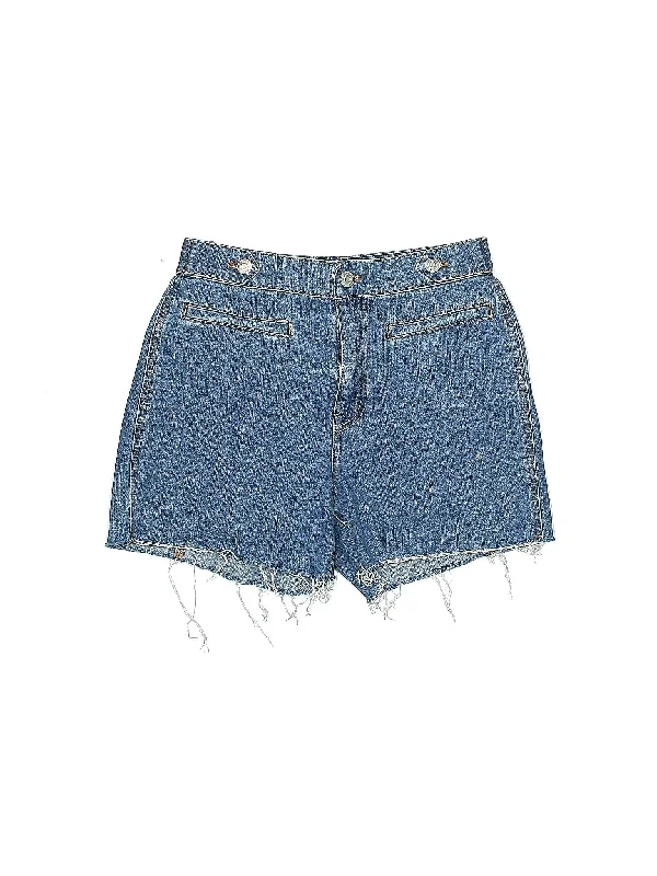 High-Rise Denim Shorts in Medium Wash