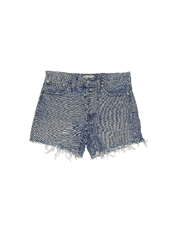 High-Rise Denim Shorts in Medium Wash